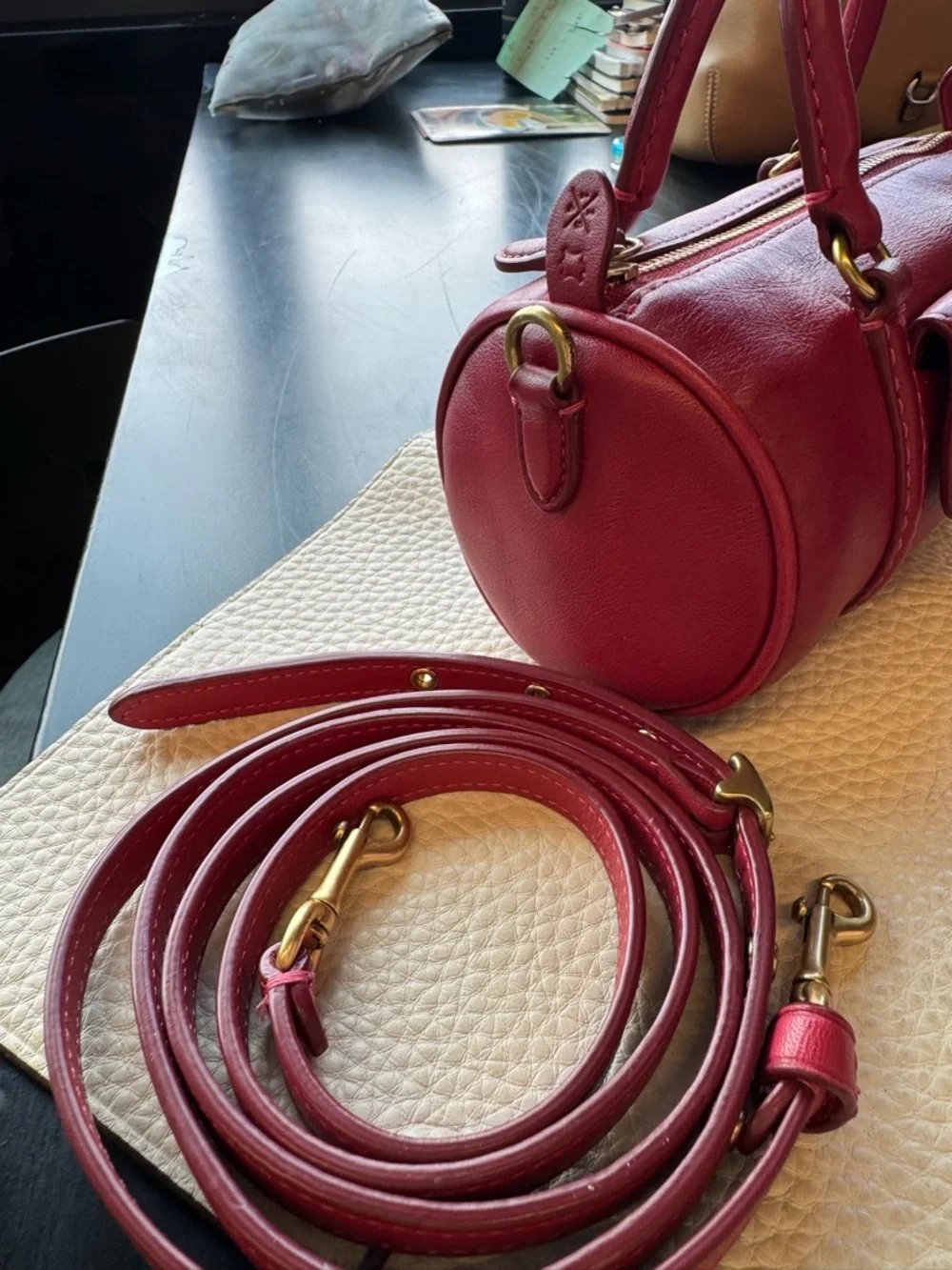 Coach Red Mini Barrel Bag 1941 Legacy Archive Limited Edition Cashin Rare - Picture 9 of 9